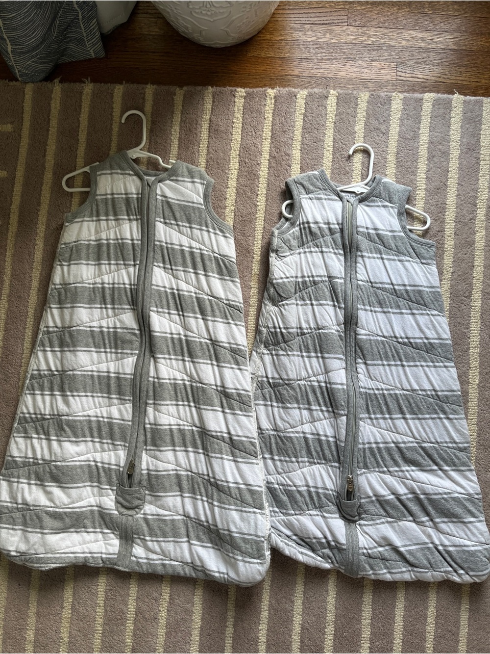 Set of 2: Burt's Bees Striped Quilted Sleep Sacks Size L